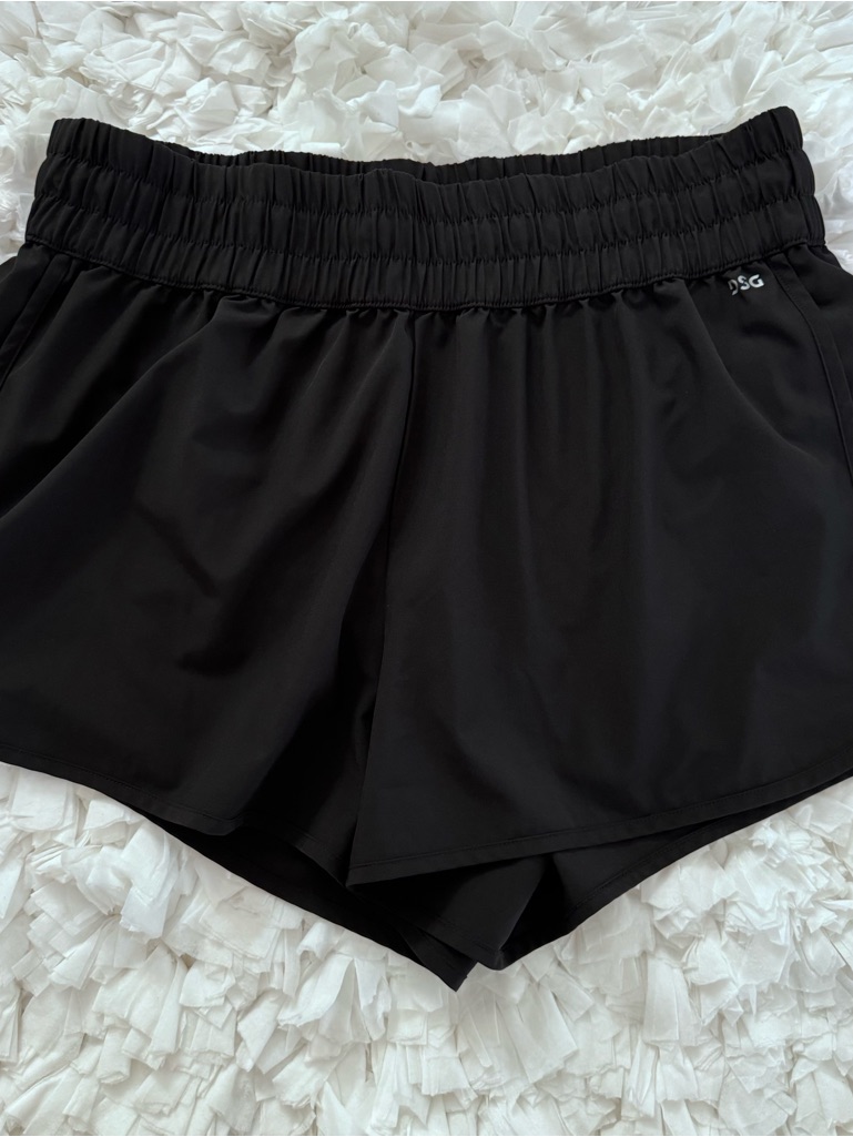 Dsg Black Women's Athletic Shorts With Elastic Waistband